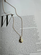 A - Z Letter Gold CZ Brass Necklace - HOUSE OF SHE