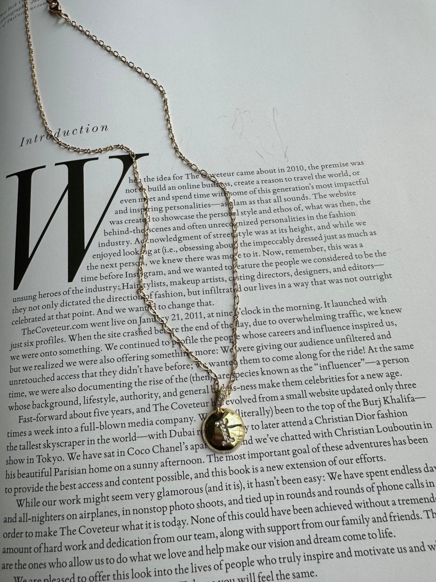 A - Z Letter Gold CZ Brass Necklace - HOUSE OF SHE