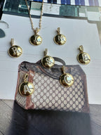A - Z Letter Gold CZ Brass Necklace - HOUSE OF SHE