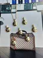 A - Z Letter Gold CZ Brass Necklace - HOUSE OF SHE