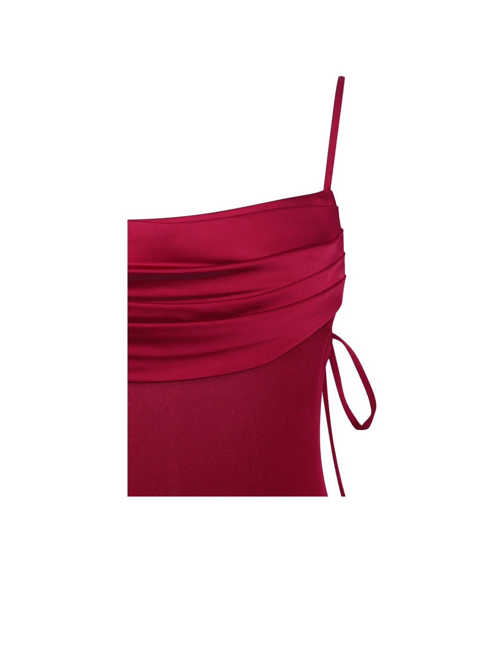 Ana Burgundy Rayon Backless Maxi Dress - HOUSE OF SHE