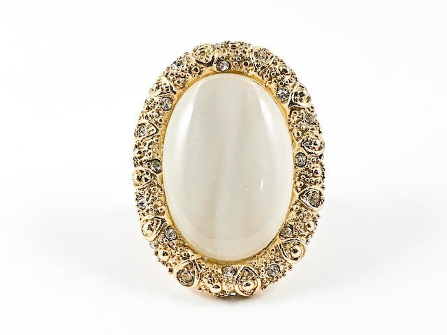 Antique Moon Steel Ring - HOUSE OF SHE