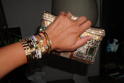 Art Basel Gold Money Party Clutch - HOUSE OF SHE