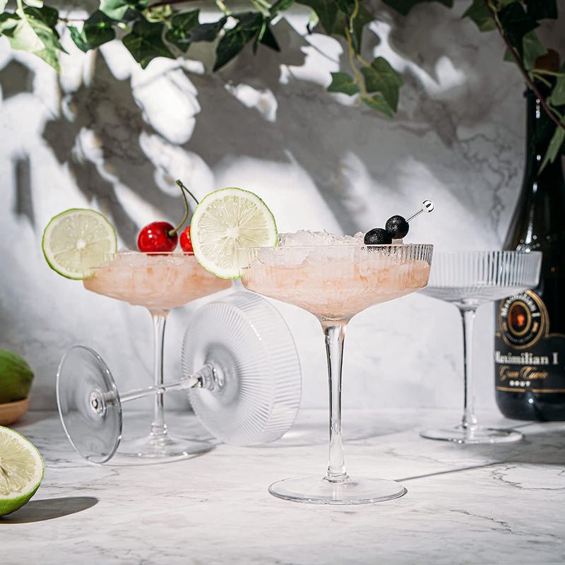 Art Deco Champagne & Cocktail Glasses ( Set of 2) - HOUSE OF SHE