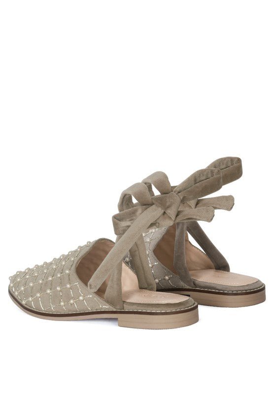 Sante Beaded Velvet Mules Slippers - HOUSE OF SHE
