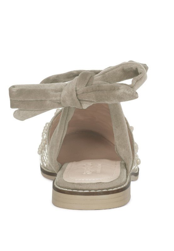 Sante Beaded Velvet Mules Slippers - HOUSE OF SHE