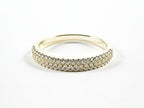 Beautiful Dainty 2 Row Silver Band Ring - HOUSE OF SHE