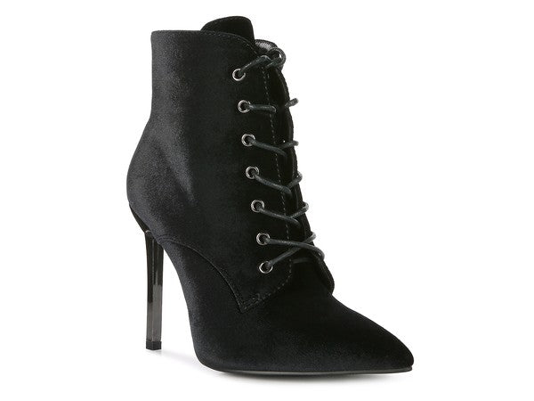 Bornsta Velvet High Heeled Velvet Boots - HOUSE OF SHE