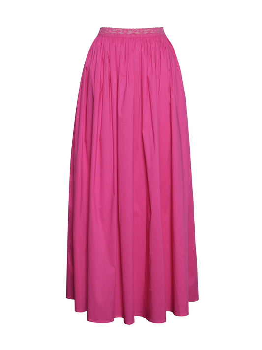 Chloe Fuchsia Cotton Maxi Skirt - HOUSE OF SHE