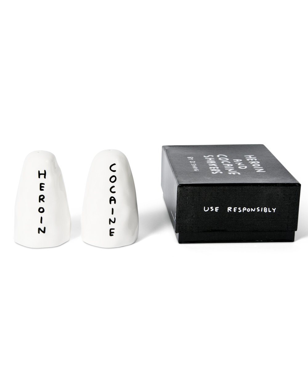 Cocaine & Heroin Salt and Pepper Shakers x David Shrigley - HOUSE OF SHE