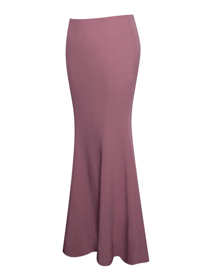 Delice Mauve Flare Maxi Skirt - HOUSE OF SHE
