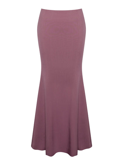 Delice Mauve Flare Maxi Skirt - HOUSE OF SHE