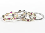 Elegant Set Of 4 Pieces Eternity Band Rings - HOUSE OF SHE