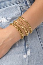 Emma Beaded Bracelet Set - Gold - HOUSE OF SHE