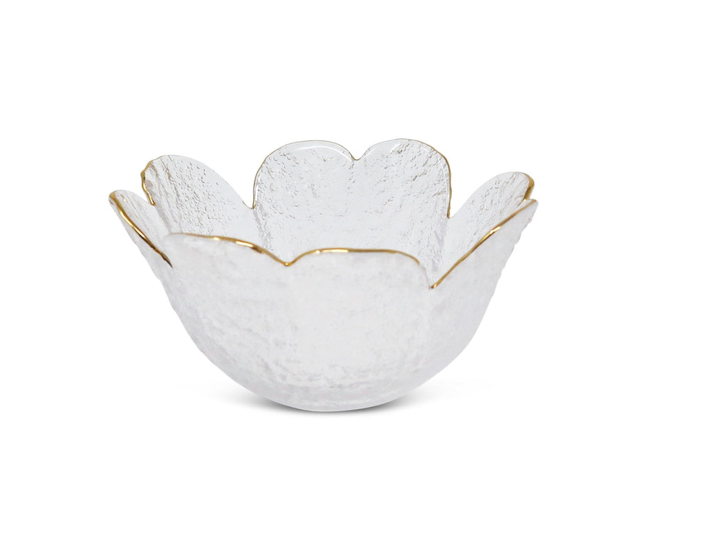 Flower Shaped Bowl with Gold Rim - HOUSE OF SHE