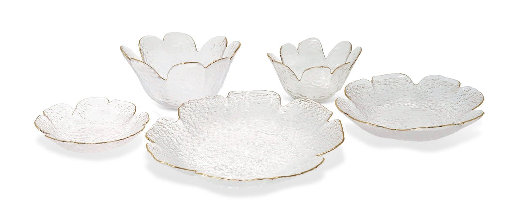 Flower Shaped Bowl with Gold Rim - HOUSE OF SHE