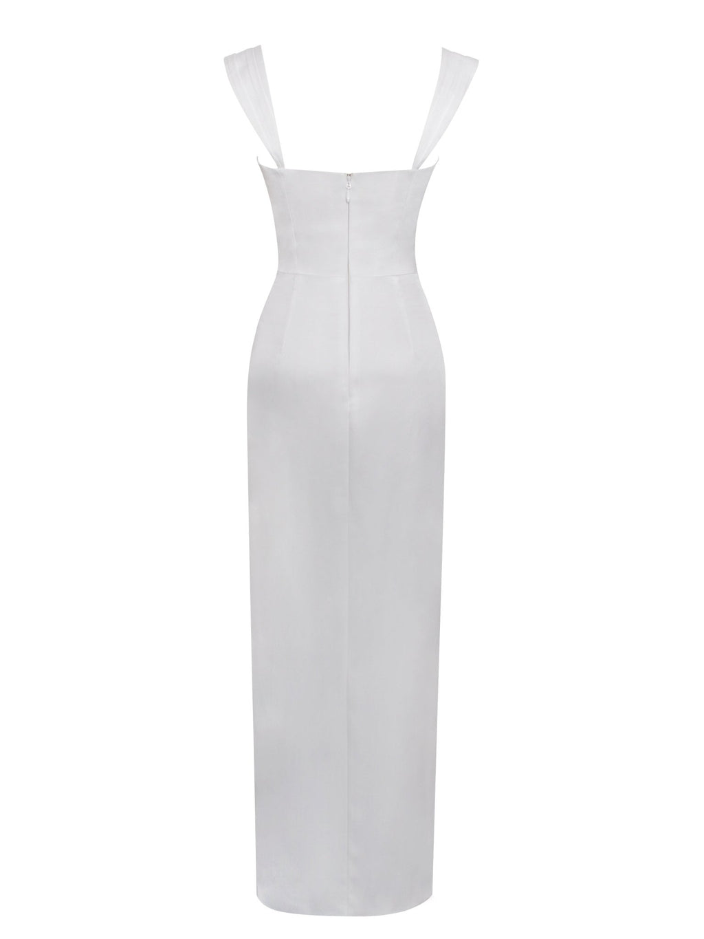 Freddie White Lace Satin Maxi Corset Dress - HOUSE OF SHE