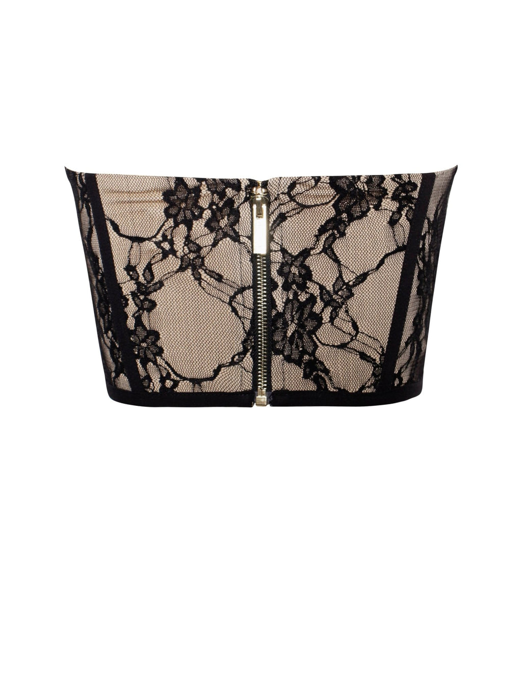 Gia Black Lace Corset Cropped Top - HOUSE OF SHE