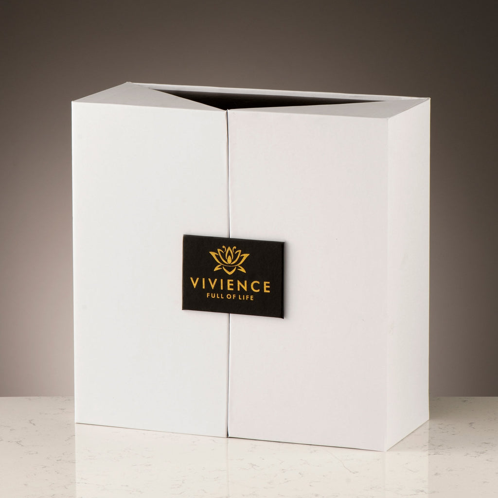 Gold Diffuser  with Dimensional White Flower, “Iris and Rose” aroma - HOUSE OF SHE
