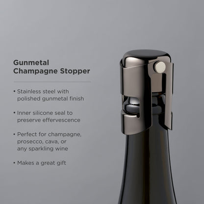 Gunmetal Champagne Stopper - HOUSE OF SHE