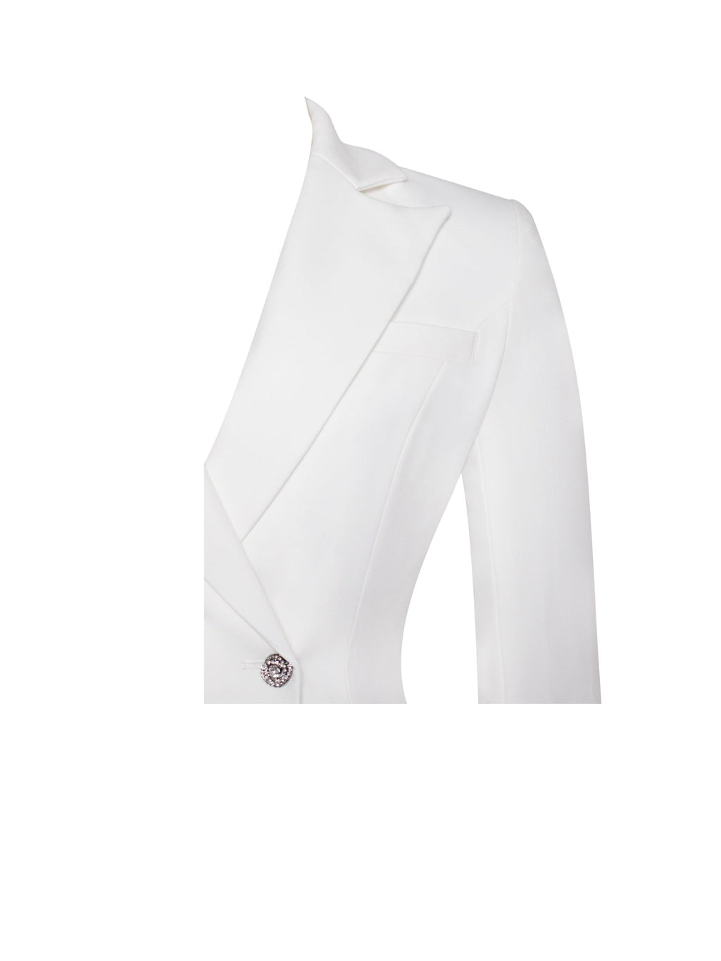 Illia White Feather Blazer Dress - HOUSE OF SHE
