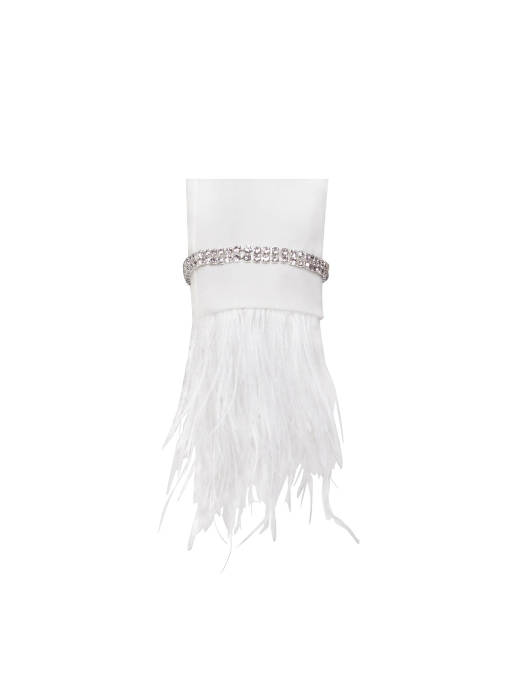 Illia White Feather Blazer Dress - HOUSE OF SHE