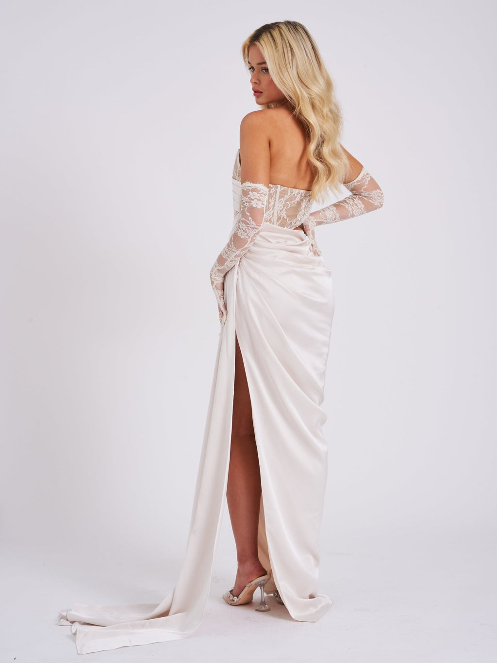 Katie Satin Corset Dress - HOUSE OF SHE