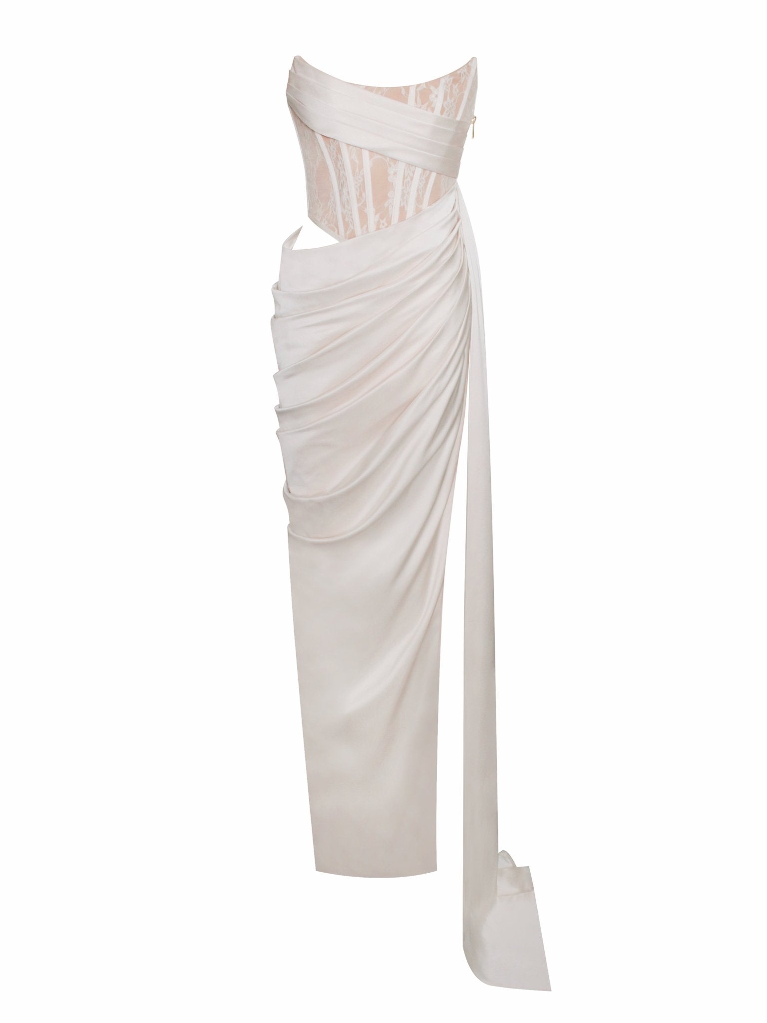 Katie Satin Corset Dress - HOUSE OF SHE
