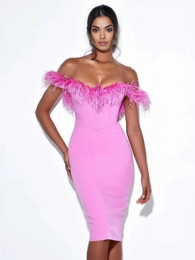 Kelly Pink Corset Dress - HOUSE OF SHE
