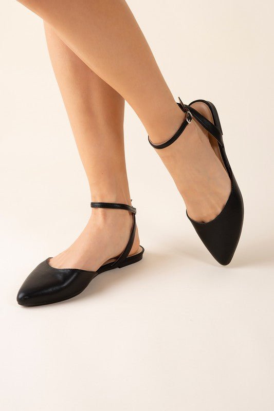 Lucy Ankle Strap Flats - HOUSE OF SHE