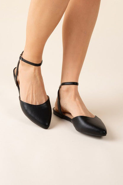 Lucy Ankle Strap Flats - HOUSE OF SHE