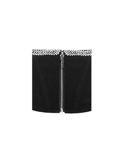Melanie Black Corset Top - HOUSE OF SHE