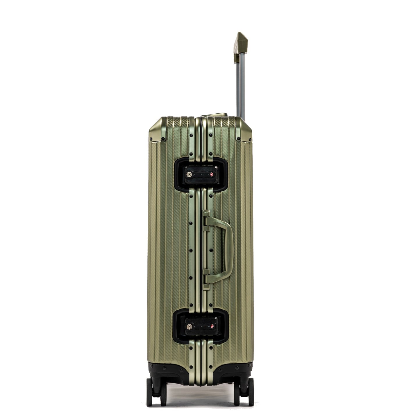 Military Green Aluminum Travel Suitcase - HOUSE OF SHE