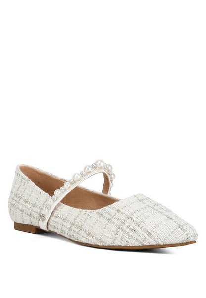 Mowie Tweed Mary Jane Ballet Flats - HOUSE OF SHE