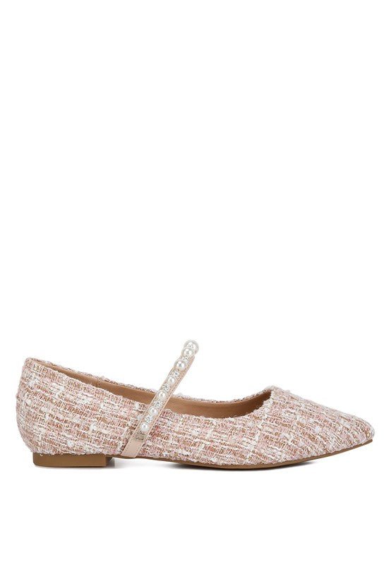 Mowie Tweed Mary Jane Ballet Flats - HOUSE OF SHE