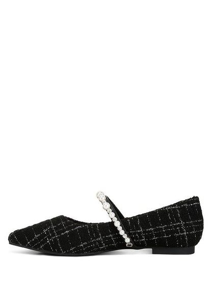 Mowie Tweed Mary Jane Ballet Flats - HOUSE OF SHE