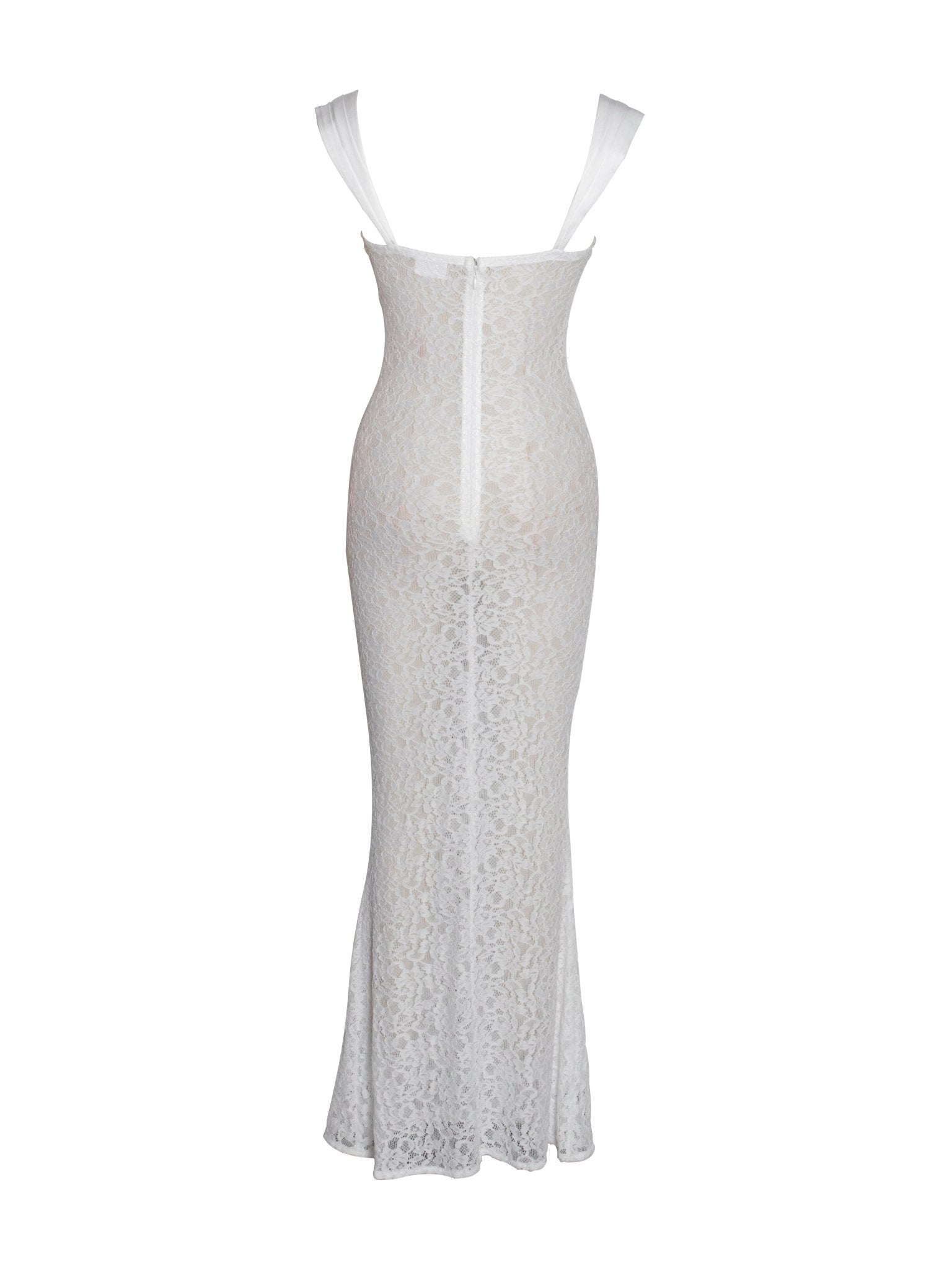 Nia White Lace Maxi Dress - HOUSE OF SHE