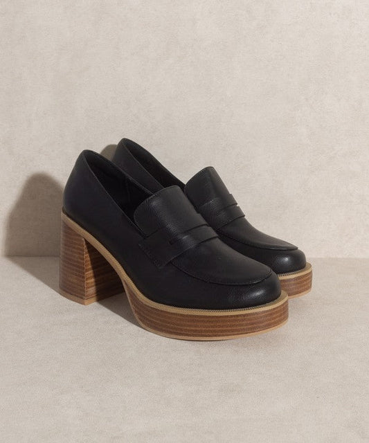 OASIS SOCIETY Hannah - Platform Penny Loafers - HOUSE OF SHE