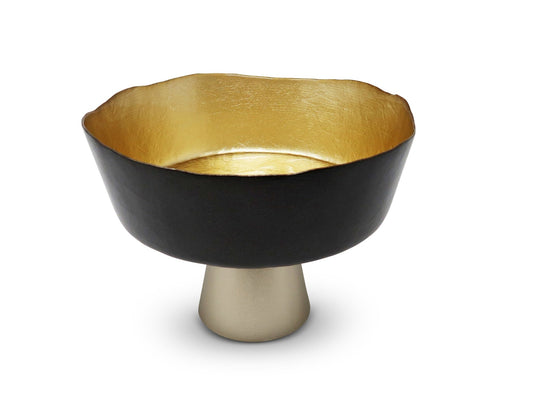 Organic Shaped Footed Bowl with Gold - HOUSE OF SHE