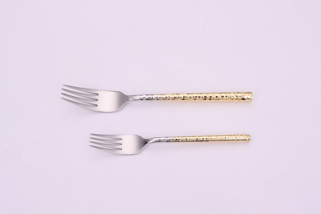 Pexo 20 Pc Flatware Set Graduated Gold Handles, Service for 4 - HOUSE OF SHE
