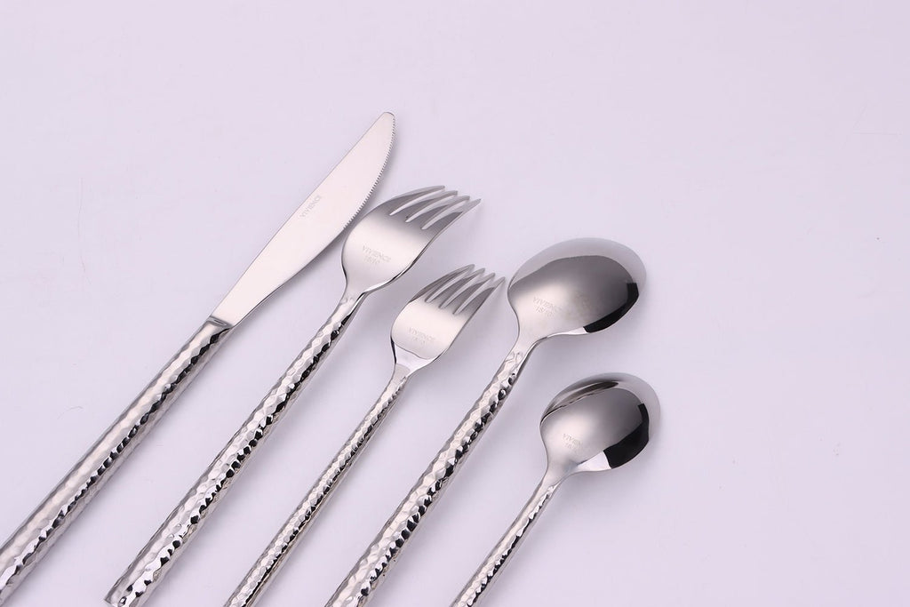 Pexo 20 Pc Silver Flatware Set, Service for 4 - HOUSE OF SHE