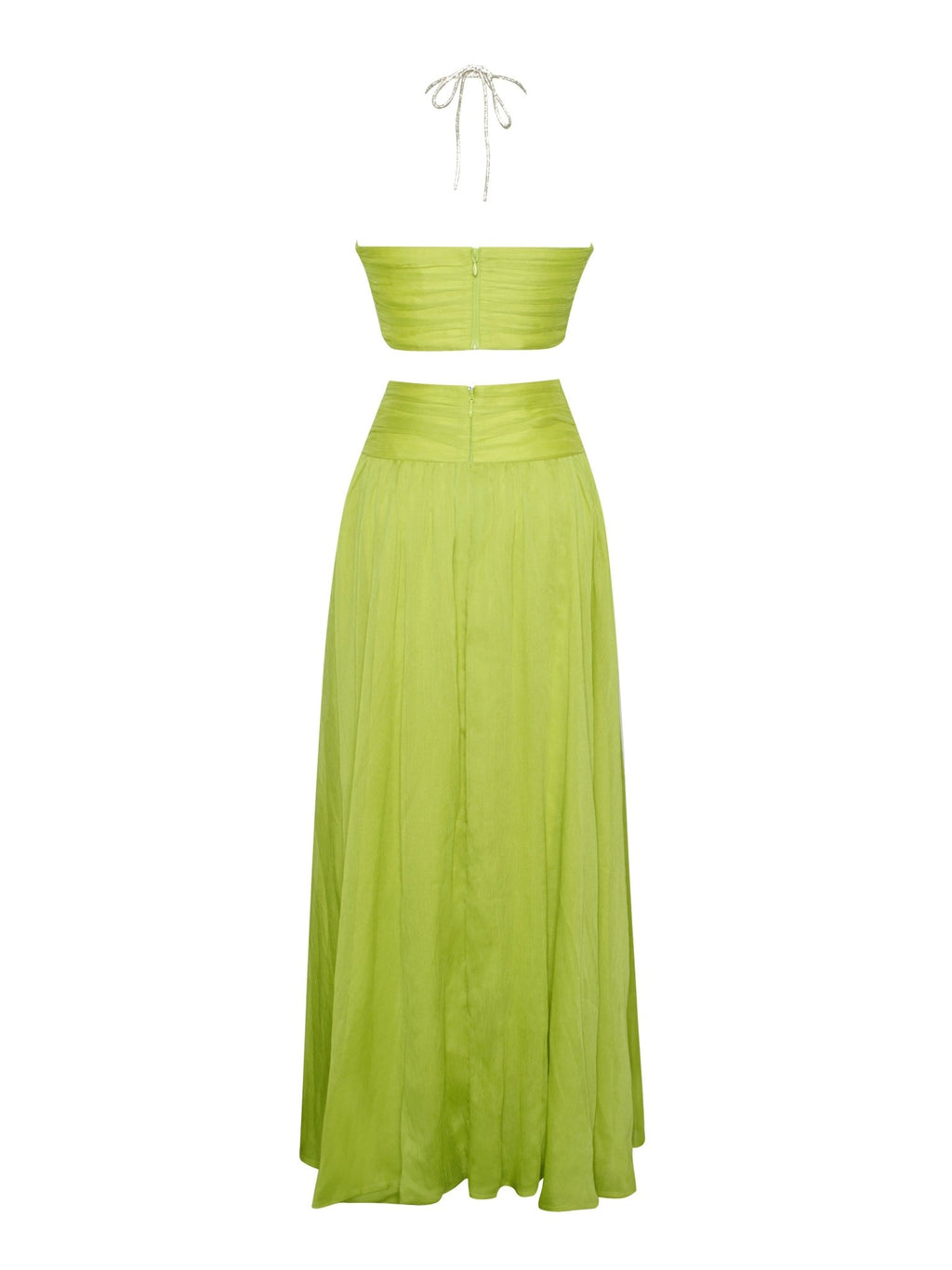 Quinby Chiffon Pleated Maxi Dress - HOUSE OF SHE