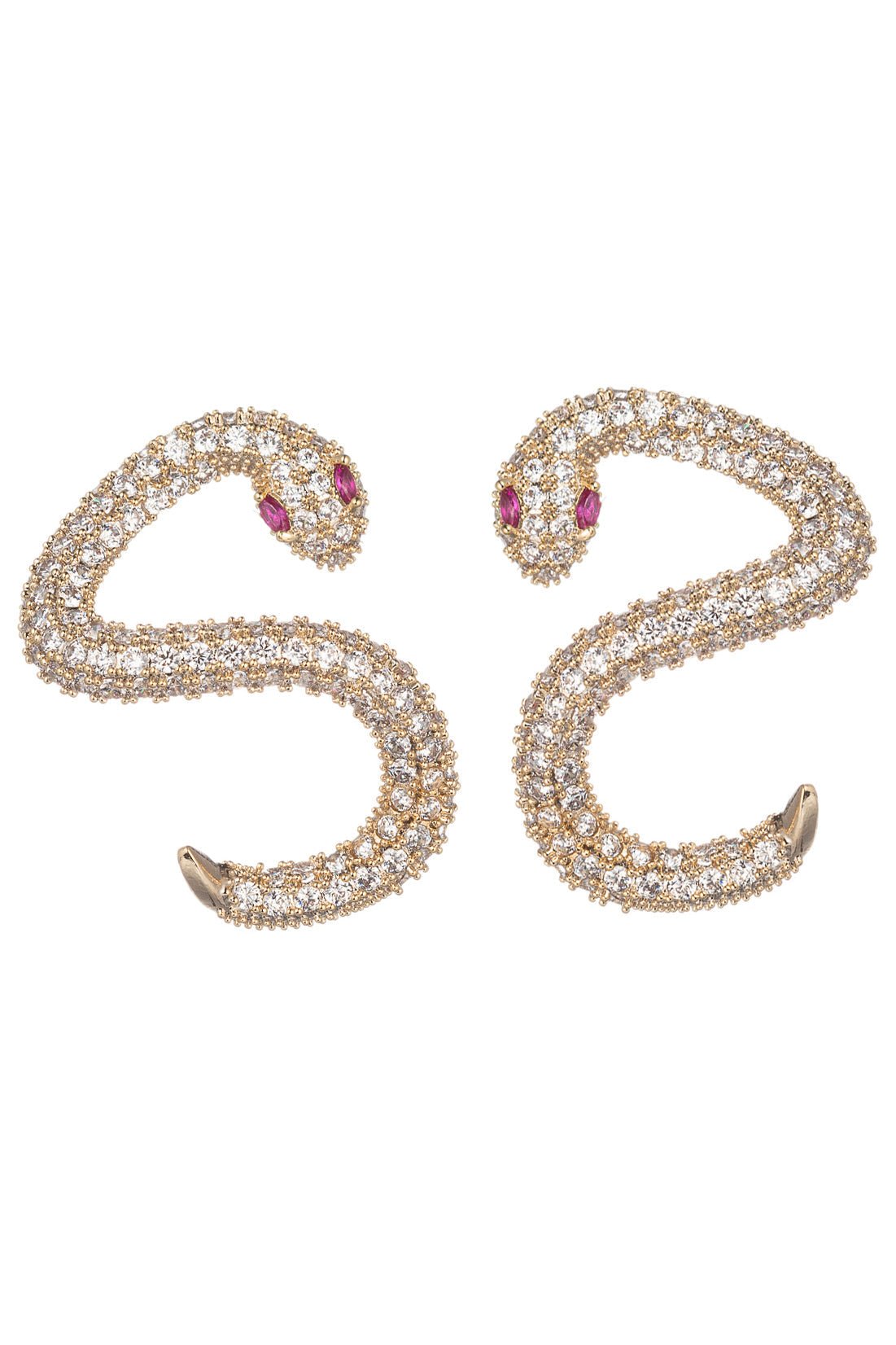 Red Snake Eye CZ Statement Earring - HOUSE OF SHE