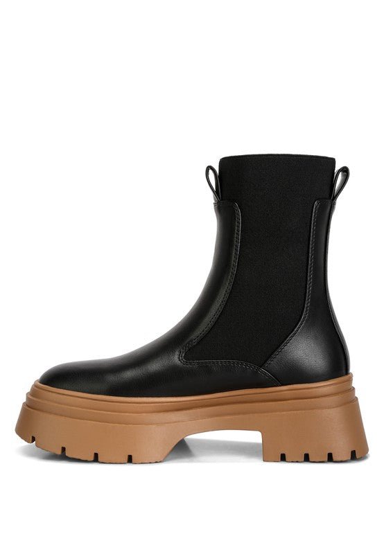 Ronin High Top Chunky Chelsea Boots - HOUSE OF SHE