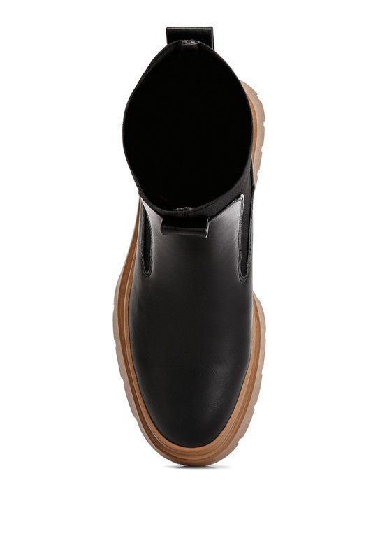 Ronin High Top Chunky Chelsea Boots - HOUSE OF SHE