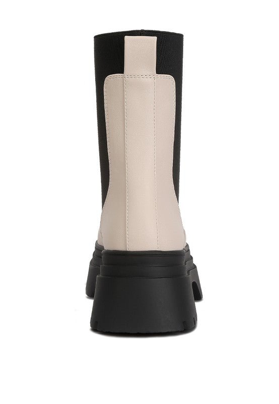 Ronin High Top Chunky Chelsea Boots - HOUSE OF SHE