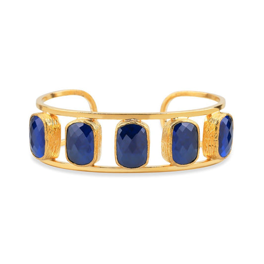 Sapphire Blue Cuff Bracelet - LATE NIGHT LOVE