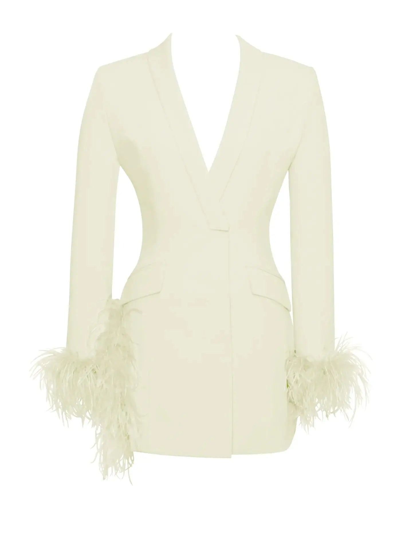 Scarface Feathered Blazer - HOUSE OF SHE