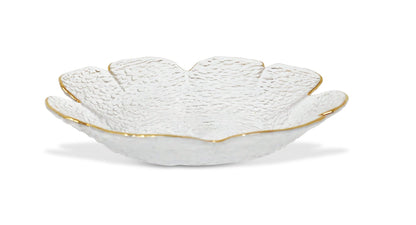 Set of 4 Flower Shaped Plate With Gold Rim - HOUSE OF SHE