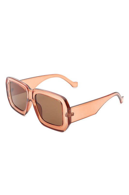 Square Retro Bold Fashion Flat Top Sunglasses - HOUSE OF SHE